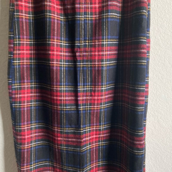 Vintage Chadwicks Wool Blend Tartan Plaid Preppy Dark Academia Midi Skirt Sz 12T - Picture 8 of 14